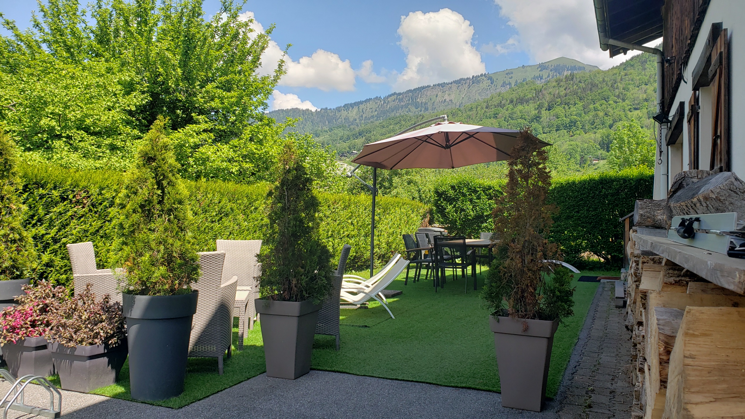 outside private garden